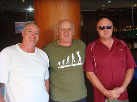 St Andrews winners: Glenn Eldershaw, Frank Dunstan & Phil Groves.